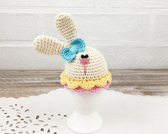 Crochet Easter Bunny Egg, Easter Decoration, Easter Table Decor, Easter Egg Cosy, Egg Warmer, Easter Gift, Spring Eggs, Easter Bunny Egg