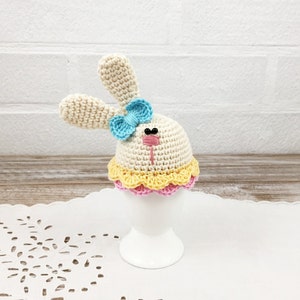 Crochet el conejo huevo, decoración de Pascua, Pascua mesa decoración, acogedor de huevo de Pascua, huevo caliente, regalo de Pascua, primavera huevos de Pascua, Pascua conejito huevo