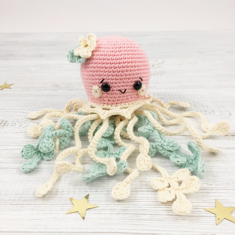 Purple Jellyfish Jellyfish Toy Stuffed Jellyfish Crochet Etsy