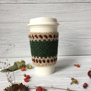 Green Coffee Cup Cozy, Coffee Cover, Tea Cozy, Coffee Cup Warmer, Cup Cozy, Red Coffee Cozy, Coffee Cup Sleeve, Cup Sleeve, Coffee Cover