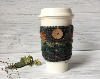 Fall Cup Cozy, Coffee Cup Cozy, Halloween Cozy, Fall Coffee Cozy, Crochet Cup Cozy, Coffee Cup Sleeve  e, Tea Cozy, Coffee Cover, Latte Cozy