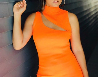 neon orange outfit