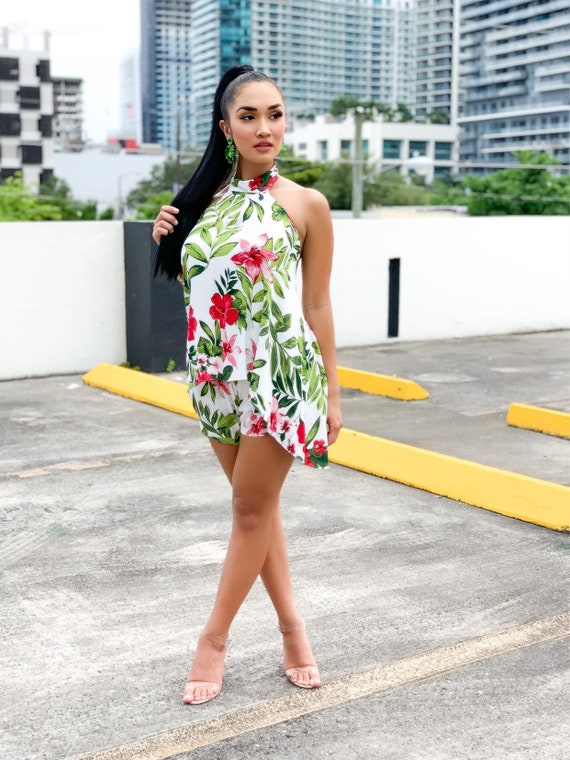 Floral Print Two Piece Shorts Set Australia