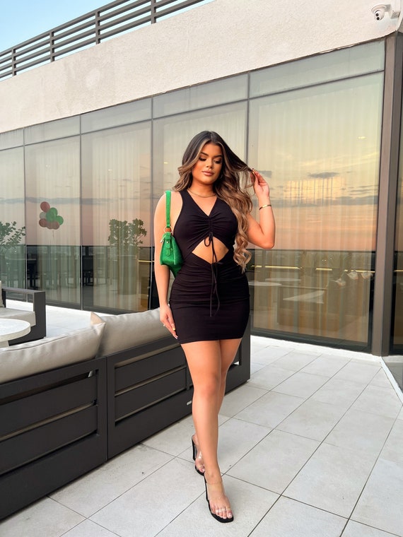 Little Black Cut Out Mini Dress Etsy Hong Kong