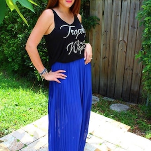 Royal Blue Maxi Skirt