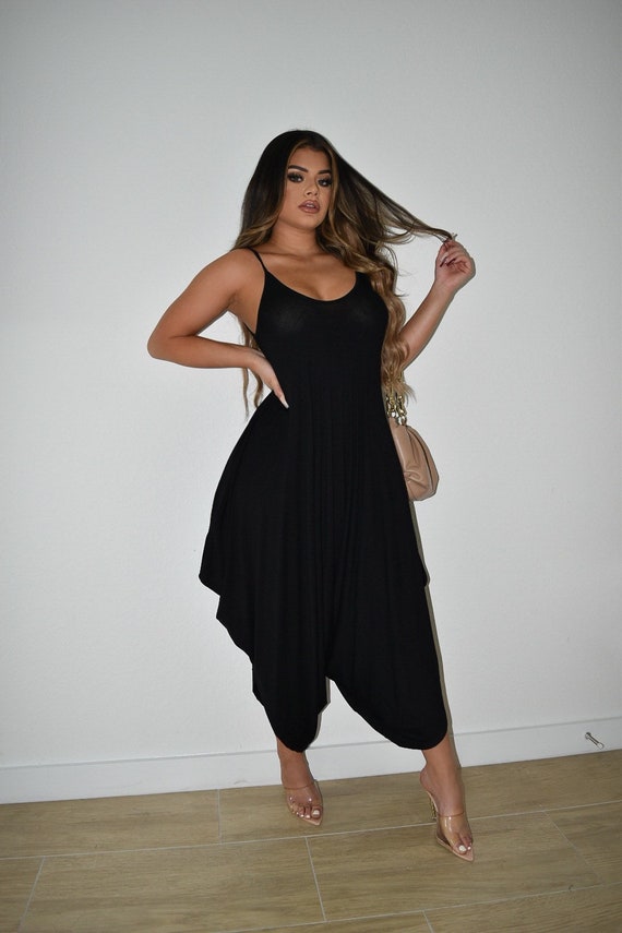 Black Boho Wide Leg Jumper