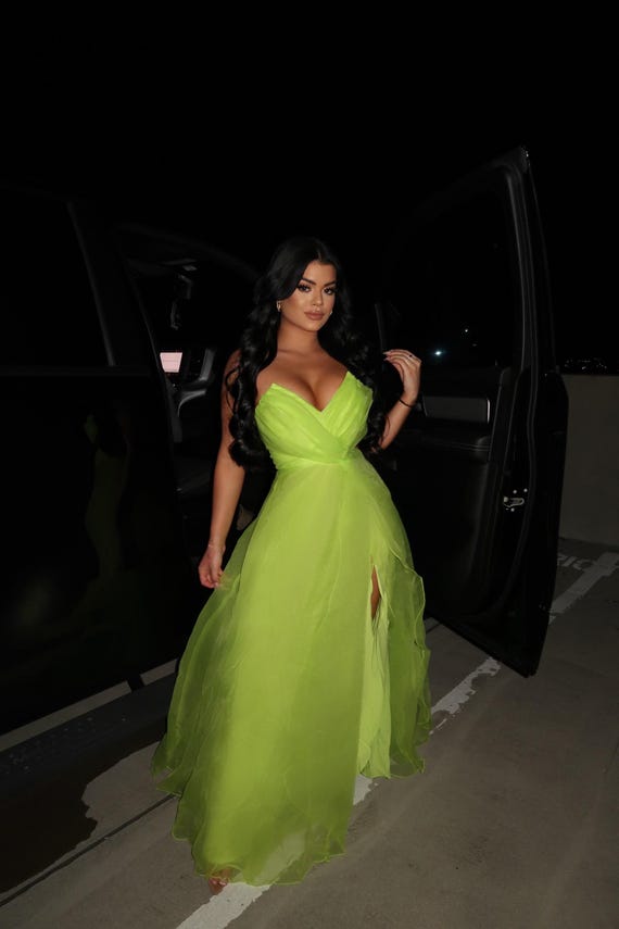 slim fit dress slacks Green Strapless Sparkle Stretch Satin Gown With Lace-Up Back main image 0
