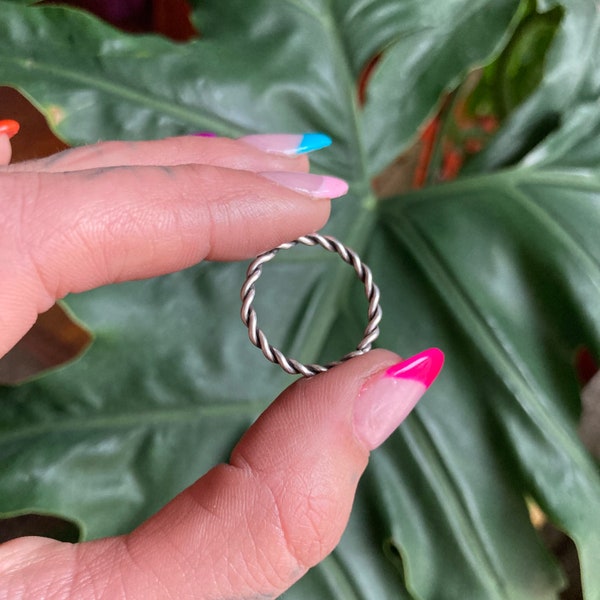 Twist Stacker Ring Sterling Silver