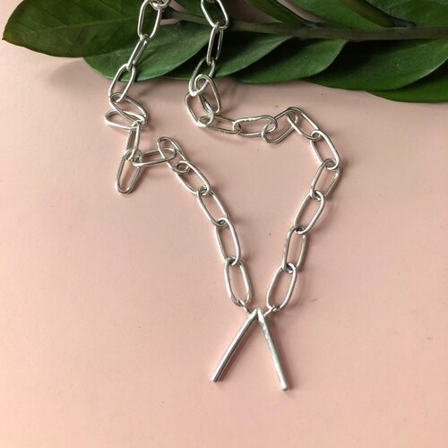 Silver and Leather Men's Ring Holder Necklace Etsy