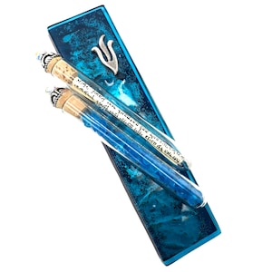 Art Glass Turquoise Copper Wedding Keepsakes Mezuzah