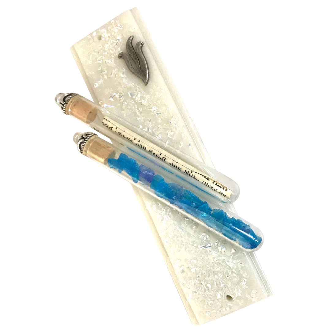 Ivory Wedding Shards Mezuzah