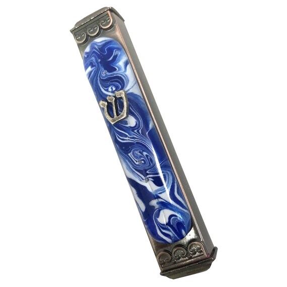 Gift Box and Non-Kosher Scroll Included Tamara Baskin Art Glass Sea Bubble Mezuzah Guaranteed for Life Hand Made in The USA
