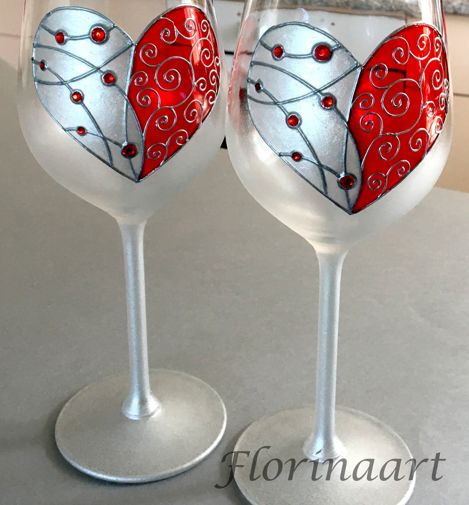 40th Anniversary Gift Ruby Anniversary Wine Glasses Gift for Etsy UK