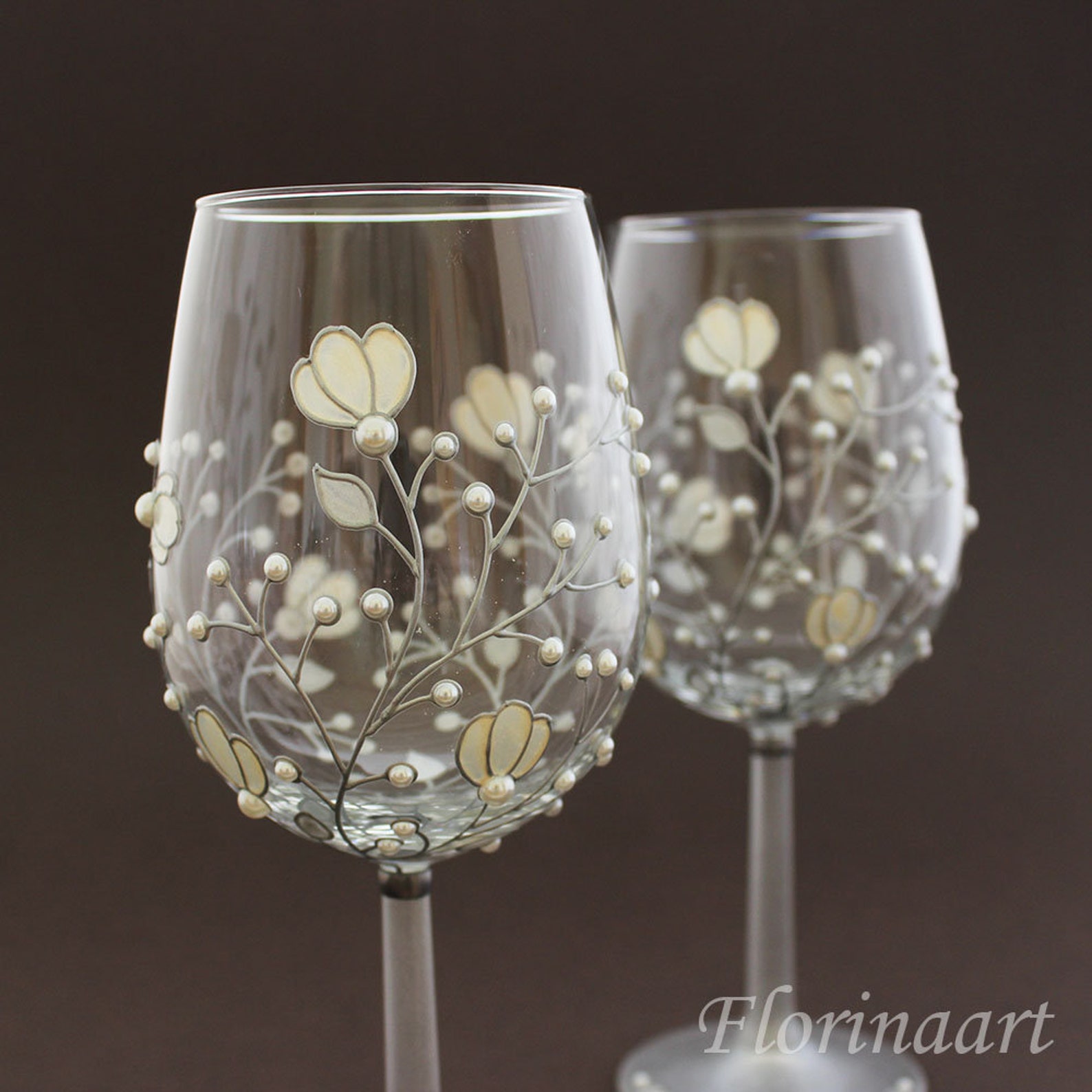 Pearl anniversary glasses 30th anniversary glasses Pearl Etsy
