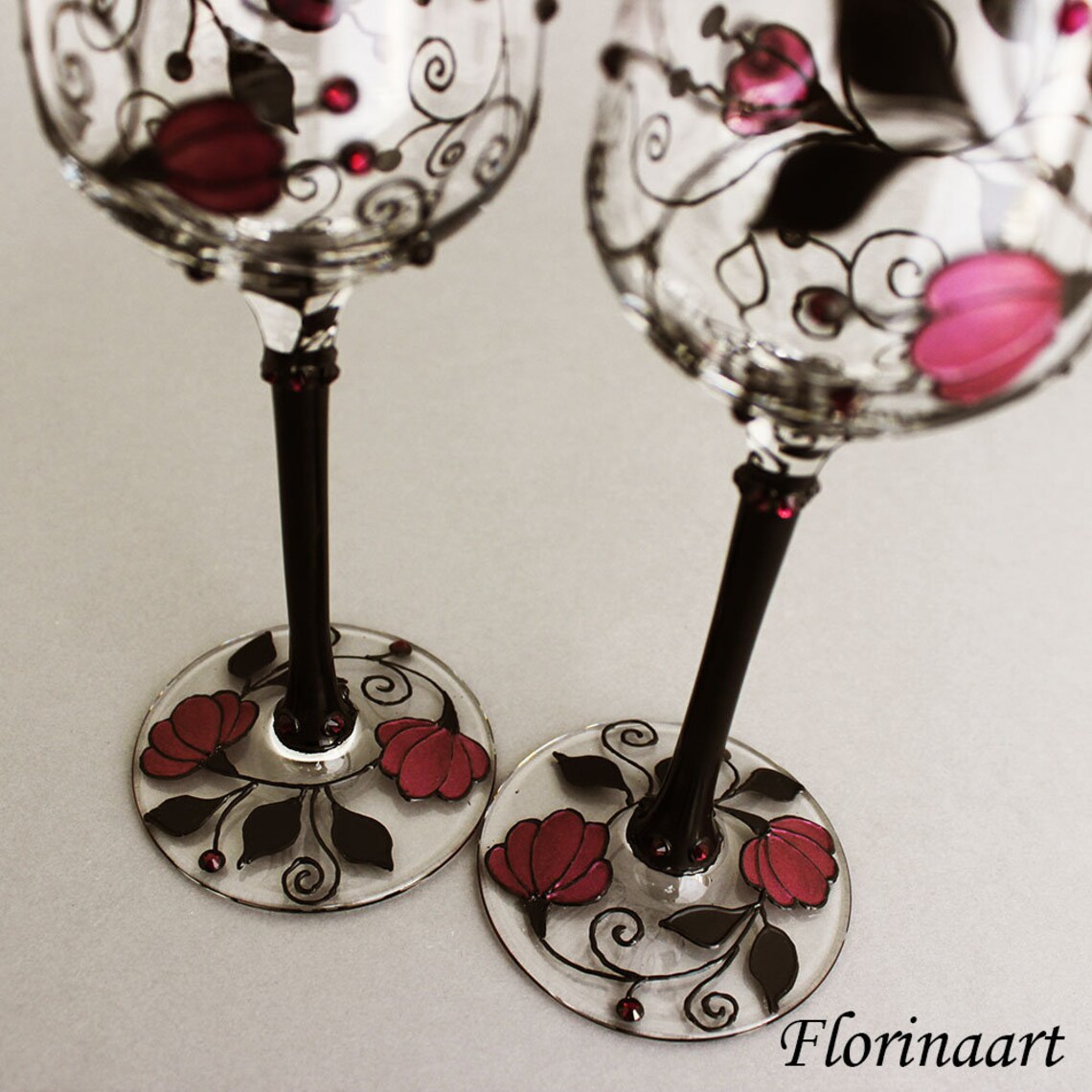 Black Gothic Wedding Glasses Gothic Gift Goblets Gothic Etsy UK