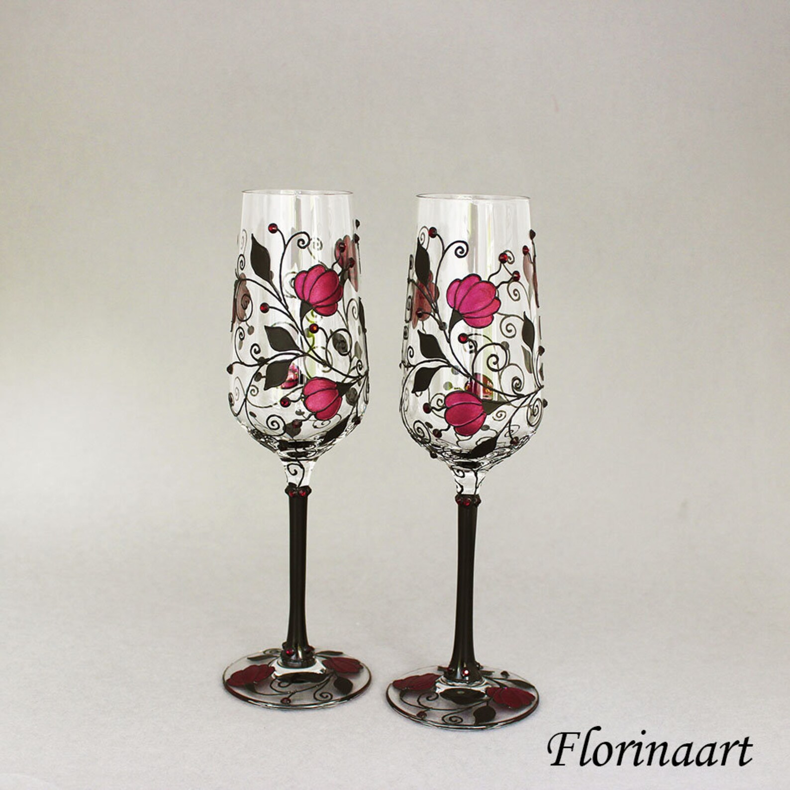 Black Gothic Wedding Glasses Gothic Gift Goblets Gothic Etsy UK
