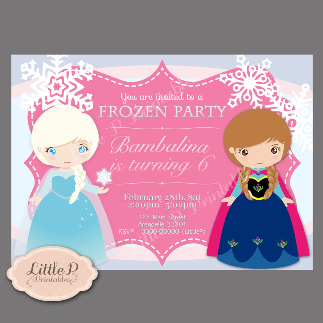 Frozen Invitation. Frozen Party Invitation. Frozen Birthday Etsy