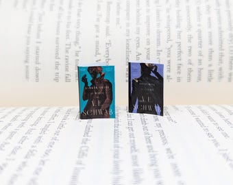 Monsters of Verity inspired book earrings, boktok, This Savage Song Our Dark Duet earrings