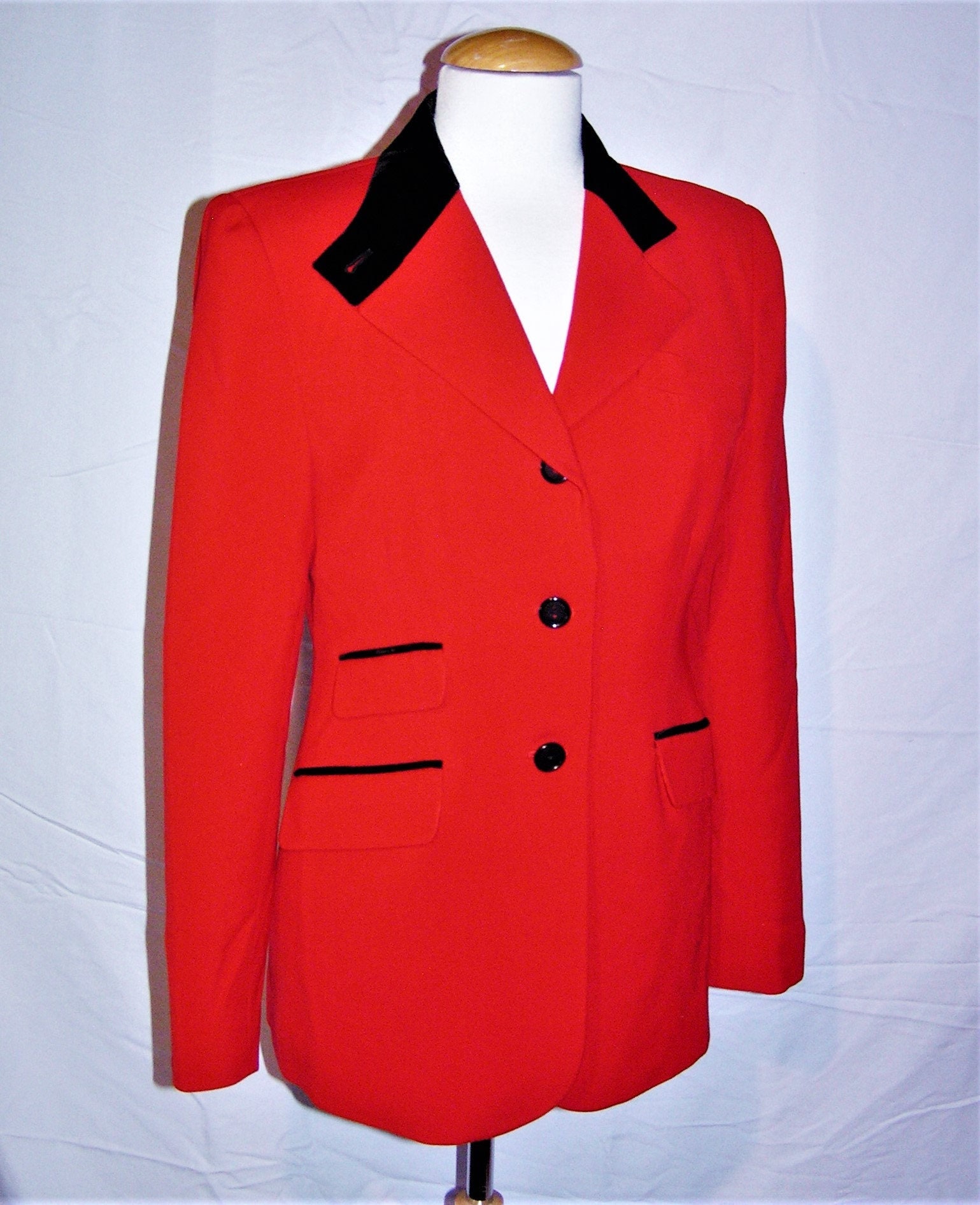 long velvet equestrian coat