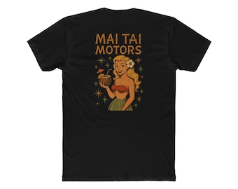 Vintage Hula Girl Tee: Retro Surf Style Cotton T-Shirt