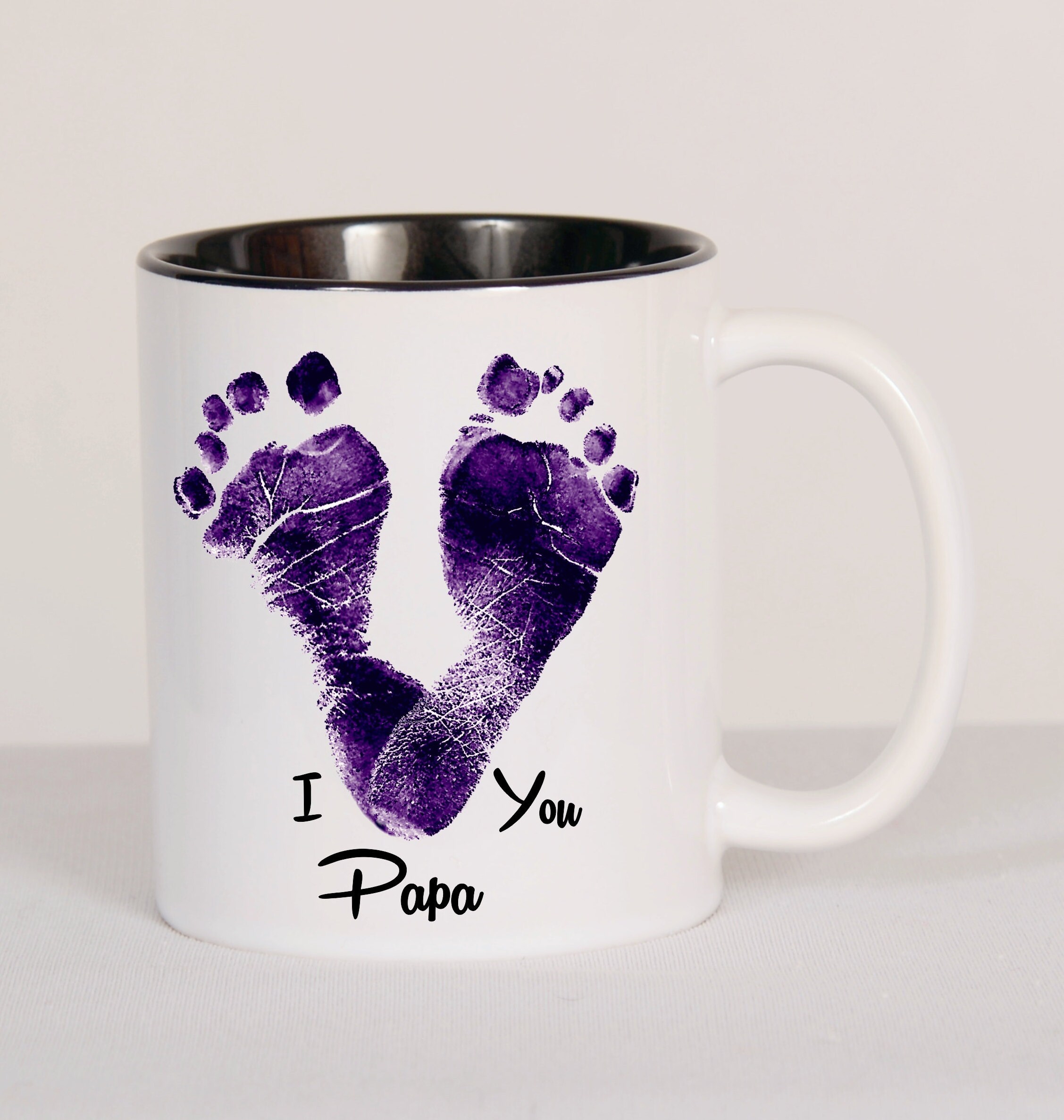 I Love U Baby Footprint Art Mug Your Child S Actual Etsy I Love U Baby Footprint Art Mug Your Child S Actual Etsy