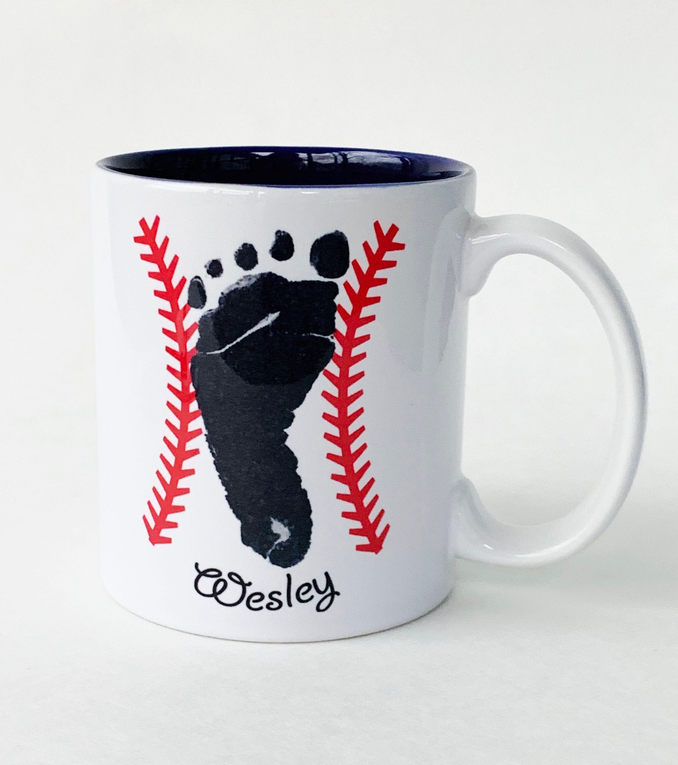 Baseball Keepsake Mug Using Your Child's Actual Hand or Etsy