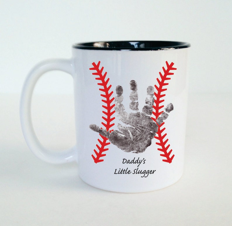 Baseball Keepsake Mug using Your Child's Actual Hand or Etsy