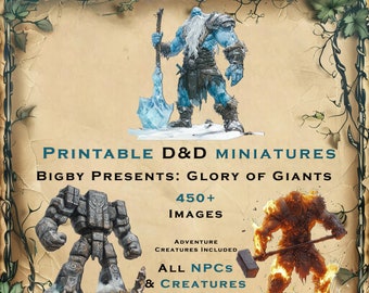 Glory of Giants D&D Miniatures: Coleção de RPG de mesa para impressão (download digital)
