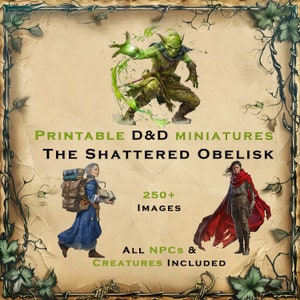 The Shattered Obelisk D&D Miniatures: Printable Tabletop RPG Collection (Digital Download)