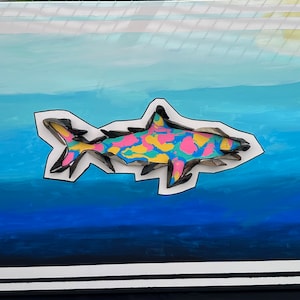 36x48 Stretch Canvas Painting Fossil Megalodon Shark Tooth Ocean Teeth Tie Die Shark Teeth Inlay