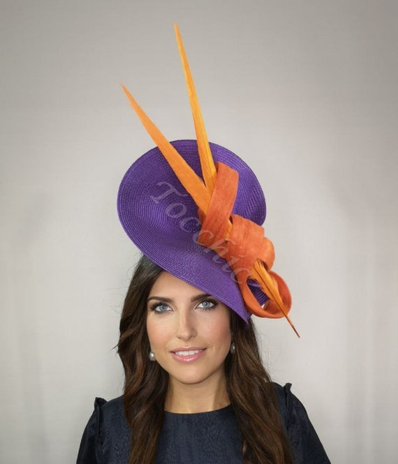 Purple and Orange Kentucky Derby Hat 