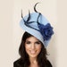 Pale blue fascinator, light blue hat, royal blue ascot hat, electric blue fascinator, blue wedding hat, pale blue derby hat, blue races hat