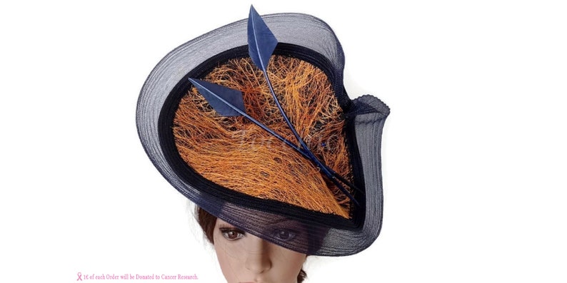 Orange Royal Ascot hat,Orange 