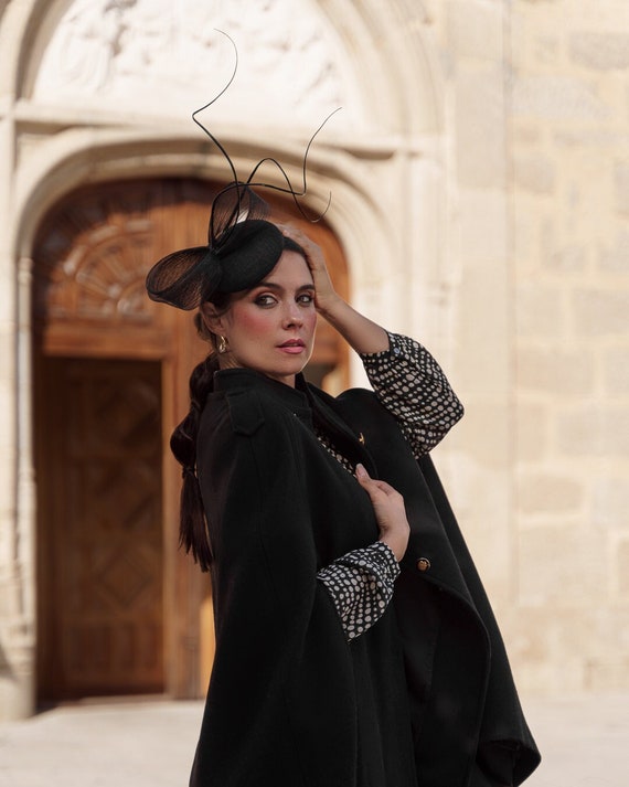 Ladies black wedding hats 2025
