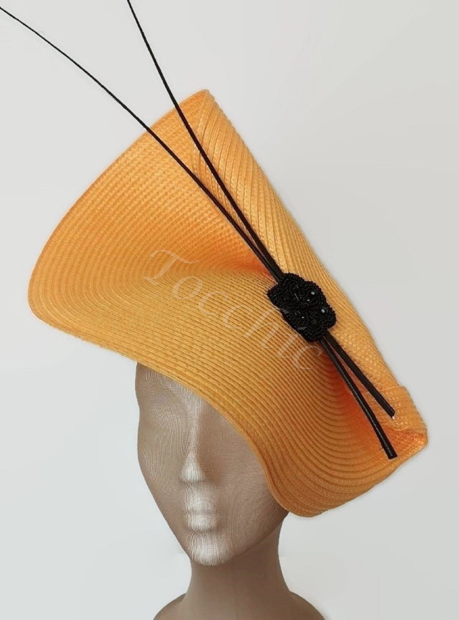 Yellow Fascinator Yellow Ascot Hat 