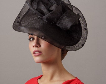 4511 Fascinators Hats For Women Black Veil Feather Tea Party Hat Cocktail Cizoe Fascinators Hats 20s 50s Hat Pillbox Hat Cocktail Tea  main image 3