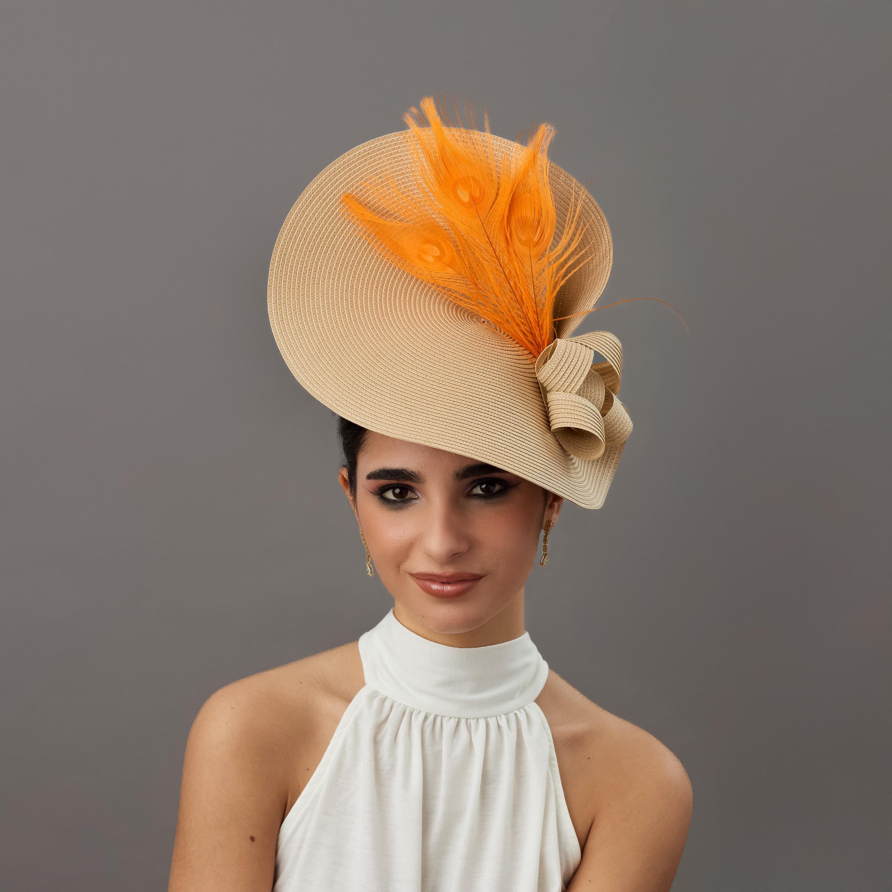 3 PC Orange Fabulous Fascinator Cocktail Tea Party Races Church Brun… il_fullxfull.5592275661_qr5b.jpg main image 2