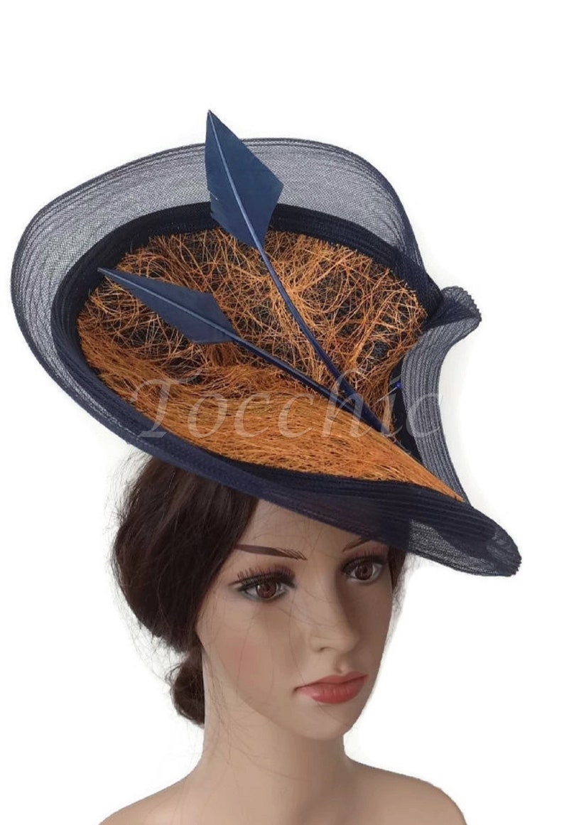 Orange Royal Ascot hat,Orange 