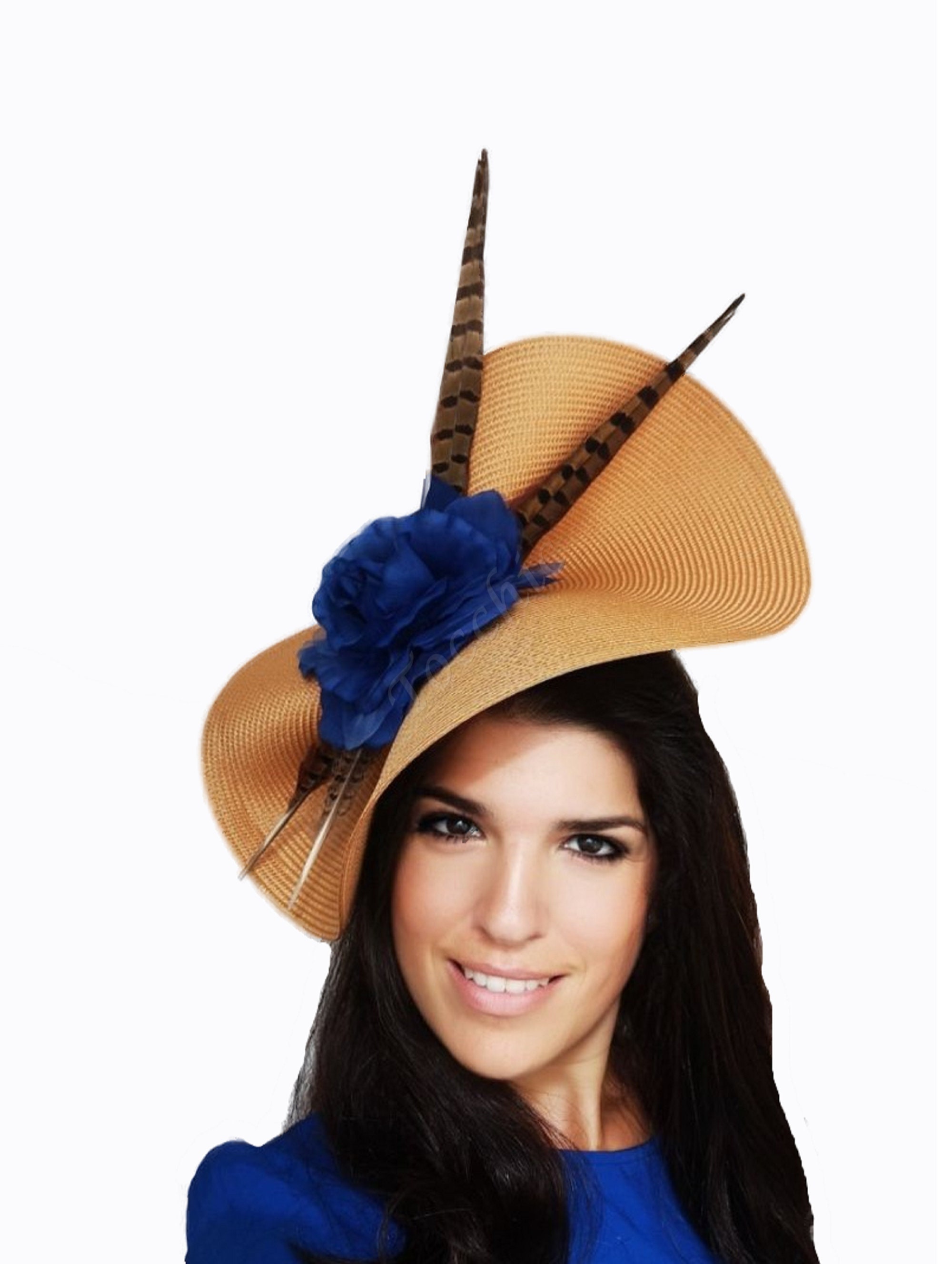 Royal blue Fascinator hat, cobalt blue Fascinator hat, royal blue