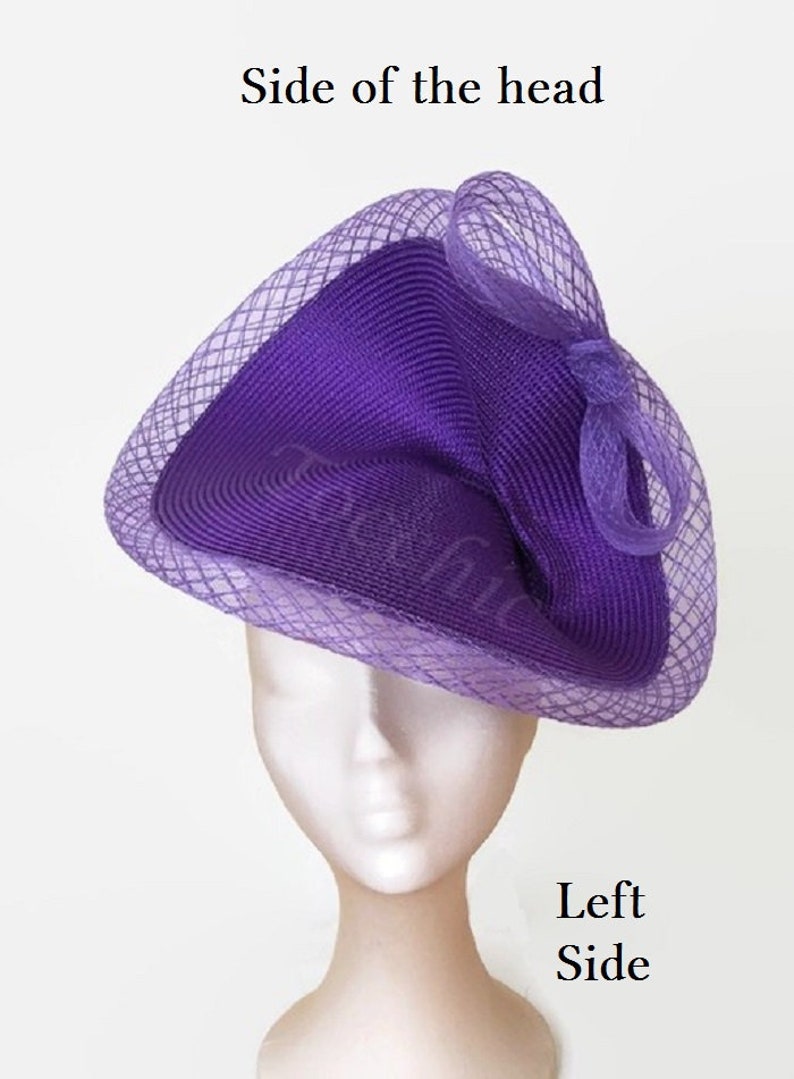 Purple fascinator with a bow Kentucky derby hatPurple Etsy