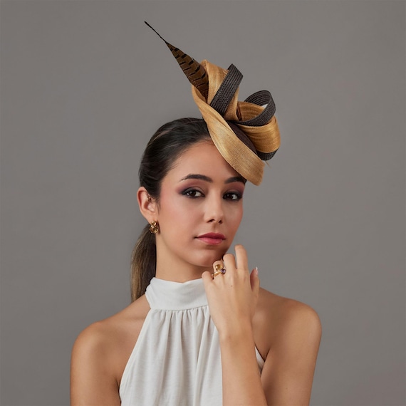 Elegant Tan Women\'s Hat with Bow Accent Tan Bow Hat - Etsy main image 3
