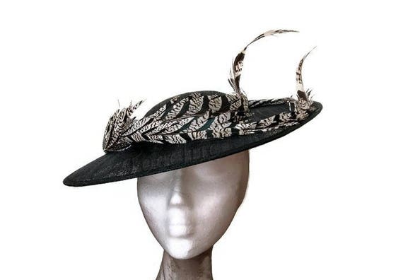 black ascot hat