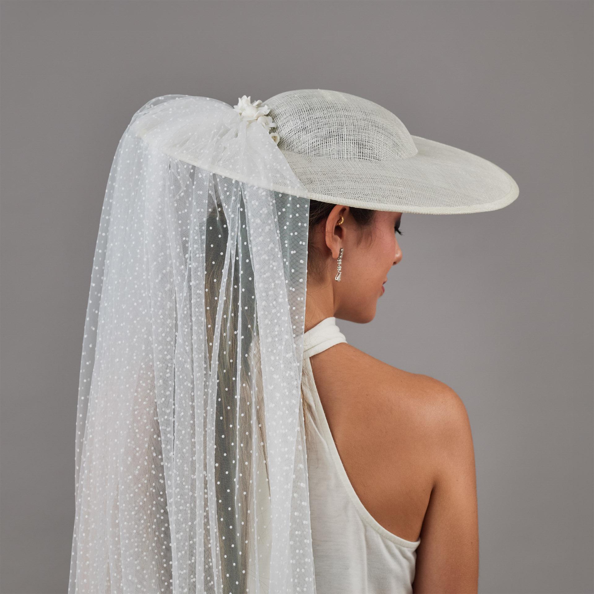 Bridal Hat white 3\