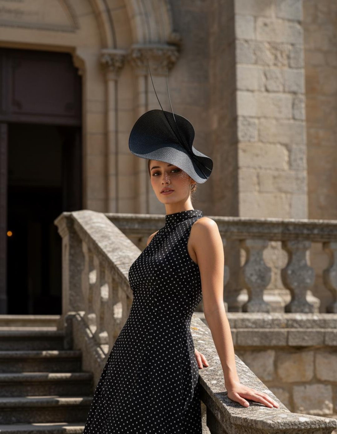 Lady Black Dress Hats Black Derby Hat For Ladies Black Fascinator Black Women's Hats For Weddings Lady Black Dress Hats Black Derby Hat For Ladies Black Fascinator Black Women's Hats For Weddings