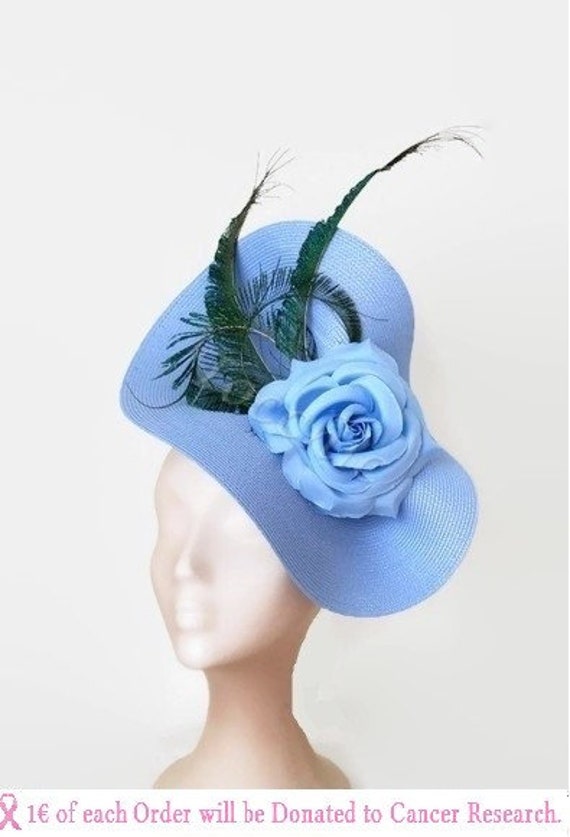 pale blue hats and fascinators