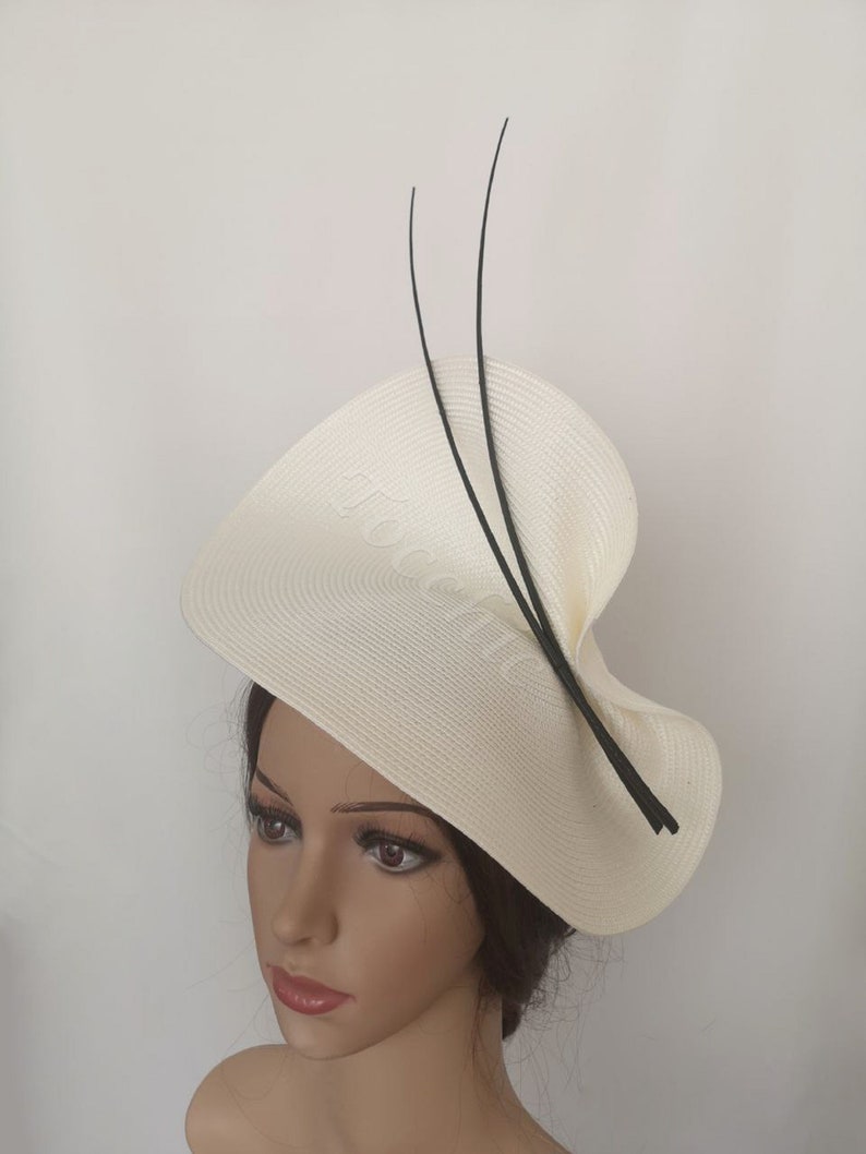 Woman Kentucky Derby Hat Ivory Bride Wedding Fascinator Hat Etsy