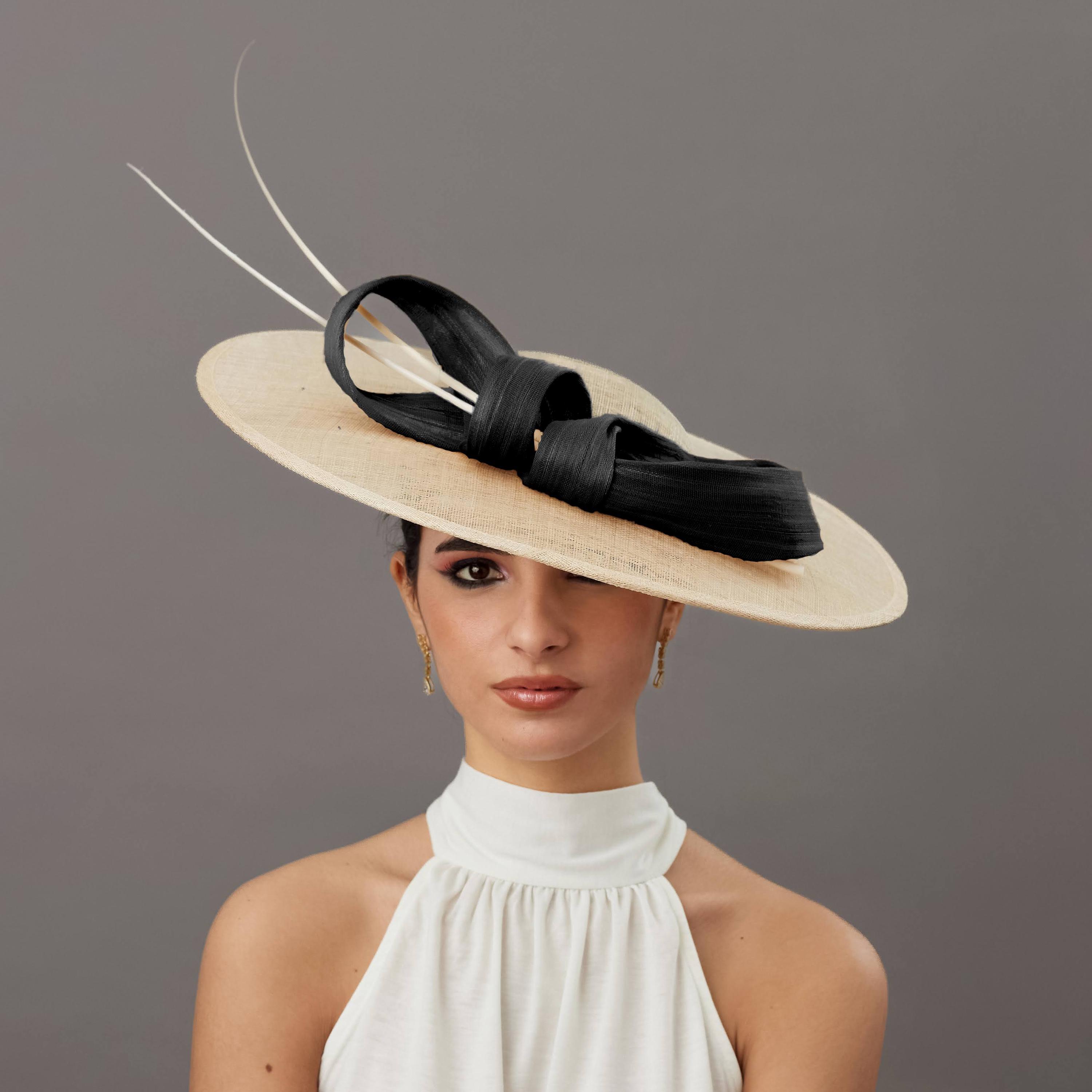 Black and Beige Kentucky Derby Hat for Woman - Royal Ascot  display picture 1