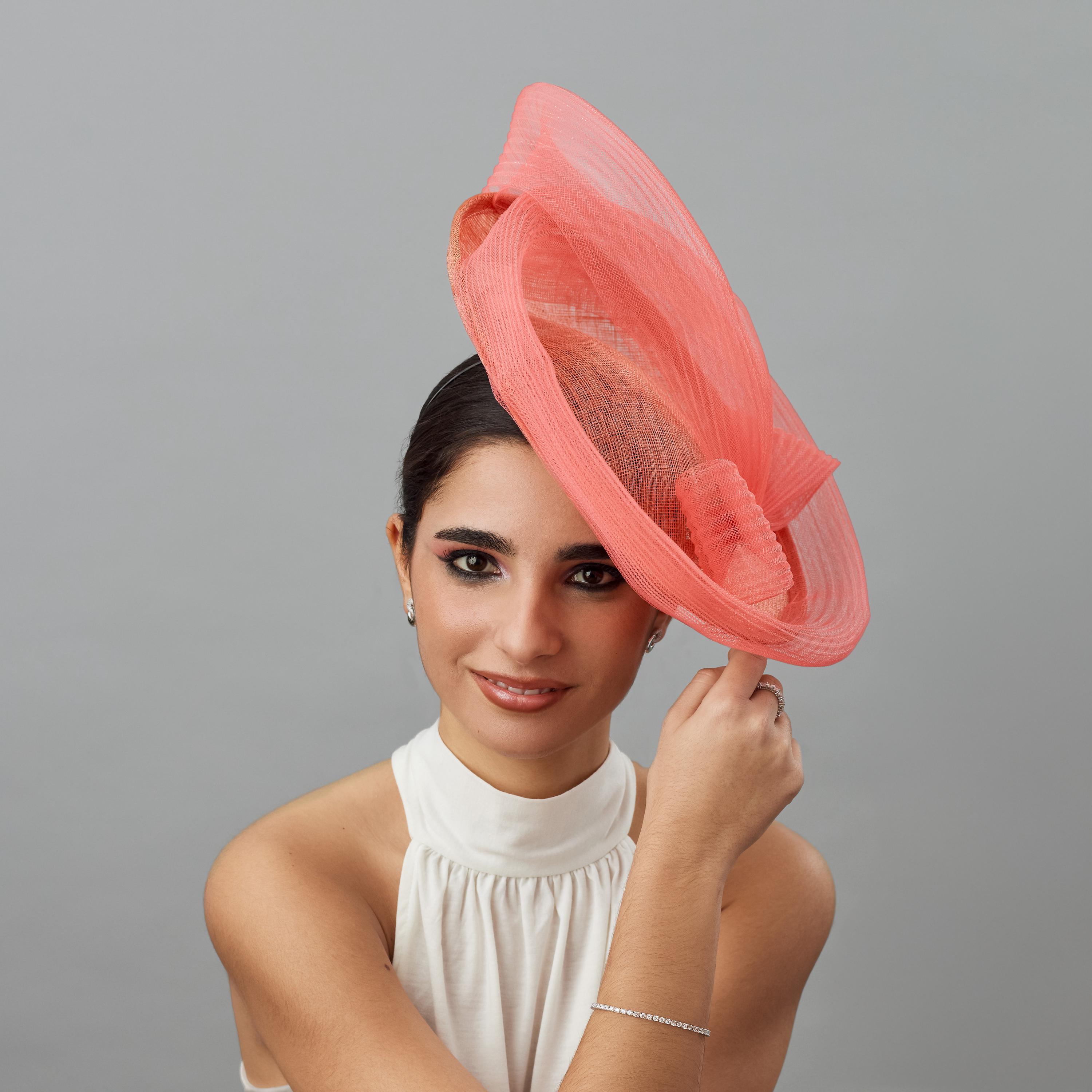 Cappello Da Cerimonia Nuziale Con Fascinator, In Oro Rosa E - Foto 9