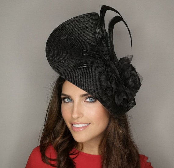 Derby Black Fascinator Woman - Kate Middleton Hat - Feathers  display picture 1