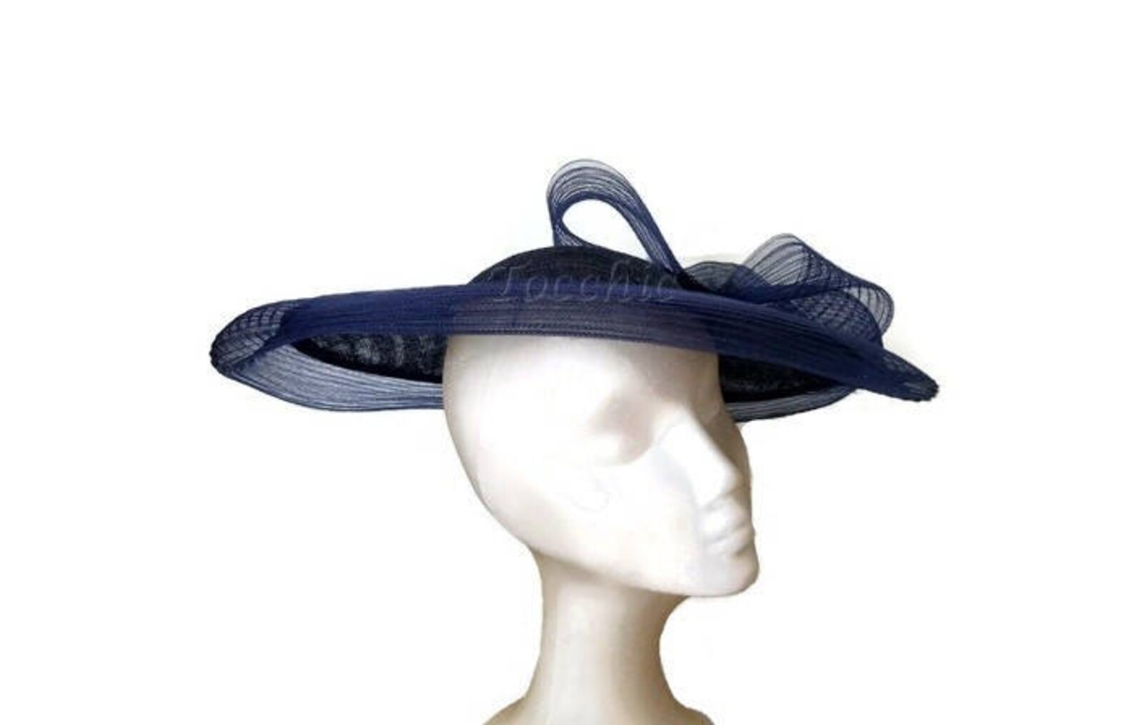 Navy Blue Wedding Hat for Woman Blue Races Hat Navy Derby Etsy